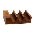 thumbnail image 4 of yotijay Wood Sushi Holder Novelty Display Stand for Centerpiece Food Displaying Home Deep Brown, 4 of 9