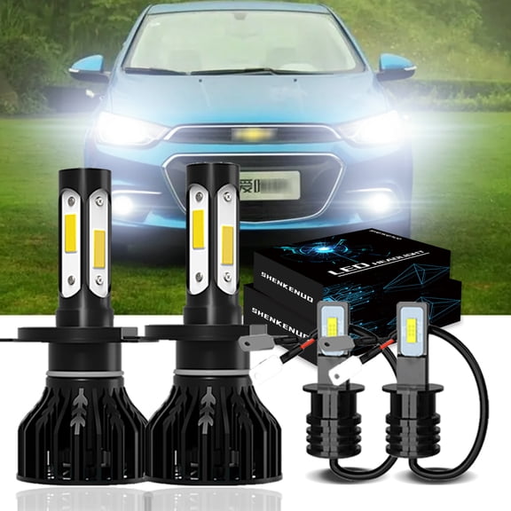 9003 H4 LED High/Low Beam Headlight Bulbs for 2009-2016 Chevrolet Aveo H3 Fog light Bulbs