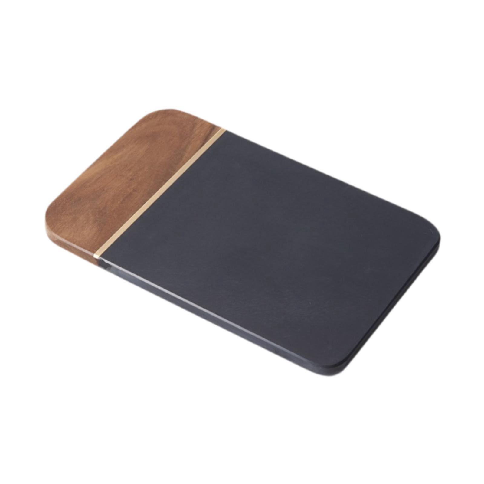 TISHITA Breadboard Cutting Board Sturdy Multipurpose Tableware Serving Platter Vegetable Chopping Board for Coffee Shops Hotel Bakery Black