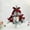 A, variant on 11.8 Inch Pre Lit Mini Tabletop Christmas Tree with Ornaments, Snow Flocked Artificial Christmas Tree with Cowbells Berries Velvet Bow Pine Cones, Desktop Holiday Decor for Home Office