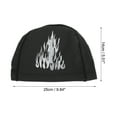 thumbnail image 4 of Unique Bargains 1 Pc Breathable Flame Pattern Swim Cap Gray Black, 4 of 6