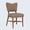 Brown, variant on Hawsaiy Dining Chairs Set of 2, Upholstered Fabric Dining Room Chairs, Mid Century Modern Kitchen Chairs with Solid Wood Legs & Cross-Brace Support, Farmhouse Side Chairs for Dining Room, Black