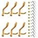 thumbnail image 1 of Ganchos dobles Sunnimix colgar bolsos con 12 tornillos para sombrero toalla taza dorado Perchero Doble, 1 of 8