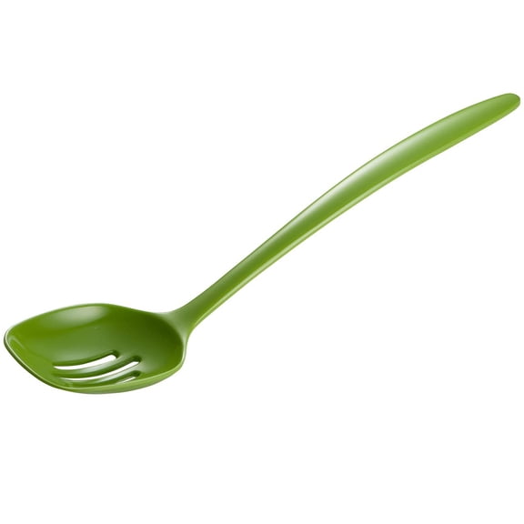 Hutzler 12-Inch Melamine Slotted Cooking Spoon - Green