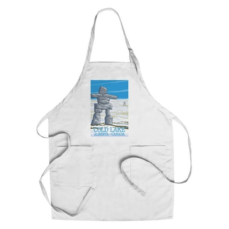 Cold Lake, Canada - Inukshuk - Lantern Press Original Poster (Cotton/Polyester Chef's Apron) - Walmart.com