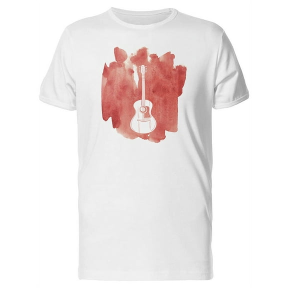 Watercolor Guitar T-Shirt Men -Image by Shutterstock, Male 3X-Large