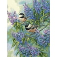 thumbnail image 1 of Gold Collection Chickadees Kit de Broderie au Point de Croix & Lilas-12"X16 Pouces 14 Unités, 1 of 2