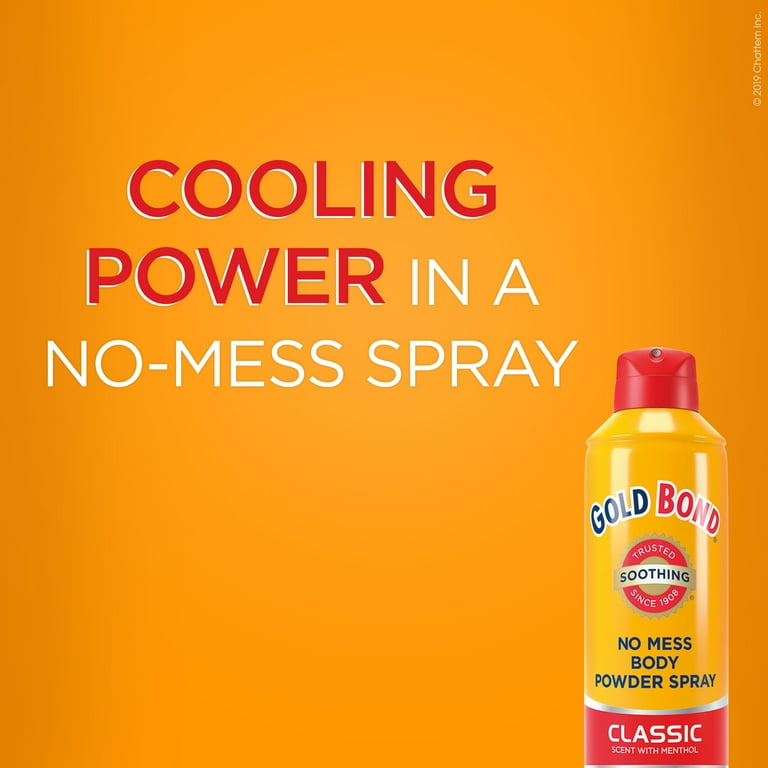 Gold Bond Body Powder Spray, No Mess Classic, 7oz Can