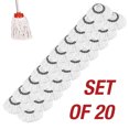 thumbnail image 1 of Spin Mop Mop Head Dual-Action Microfiber, Replacement Pads, White (Set of 20), 1 of 5