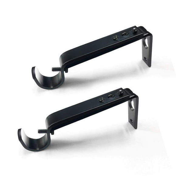 Soportes para barras de cortina ihrdnnr, resistentes, ajustables, negros
