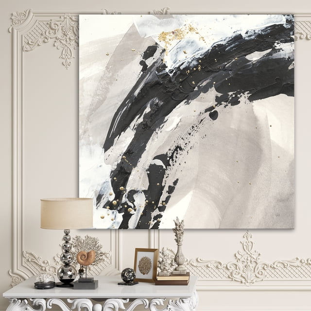 Designart - Glam Painted Arcs IV - Transitional Premium Canvas Wall Art