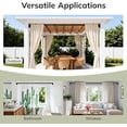 thumbnail image 6 of Extra Long Tension Curtain Rod 148-173 Inch, 40 LB Heavy Duty No Drill with Super Grip Caps, Adjustable Outdoor Curtain Rod for Patio, Window, Bathroom, Never Rust 1.26'' Diameter, Black, 6 of 6