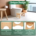 thumbnail image 4 of ZZBIQS Toilet Stool for Adults,Foldable Step Stool for Bathroom,Bamboo,7inch, 4 of 7
