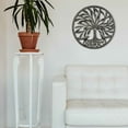 thumbnail image 3 of Tree of Life with Two Birds Ringed Haitian Steel Drum Wall Art, 3 of 3