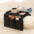thumbnail image 3 of XMMSWDLA No-Slip Couch Sofa Armrest Organiser Arm Chair Caddy Bedside Storage Pocket with 6 Pockets TV Remote Holder Bed Storage Pocket Bag for Cellphone Tablet Notepad Book Magazines DVD Glasses, 3 of 9