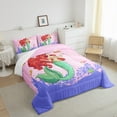 thumbnail image 2 of Castle Fairy Cartoon Mermaid 2pcs Bedding Comforter Set,Ocean Princess Twin Comforter Sets,Kawaii Castle Breathable Bedding Set,Ultra Soft Sea Home Decor, 2 of 8