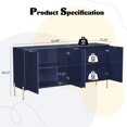 thumbnail image 2 of Boyel Living 4-Door Buffets Sideboards Gold Metal Handle Sideboard Buffet Cabinet for Dining Living Room Bedroom-Blue, 2 of 6