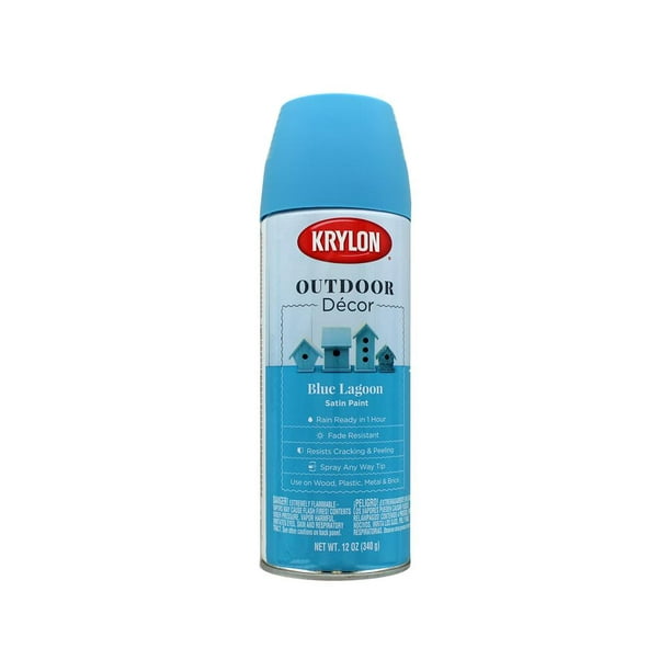 Krylon Outdoor Decor Paint Satin 12oz Blue Lagoon