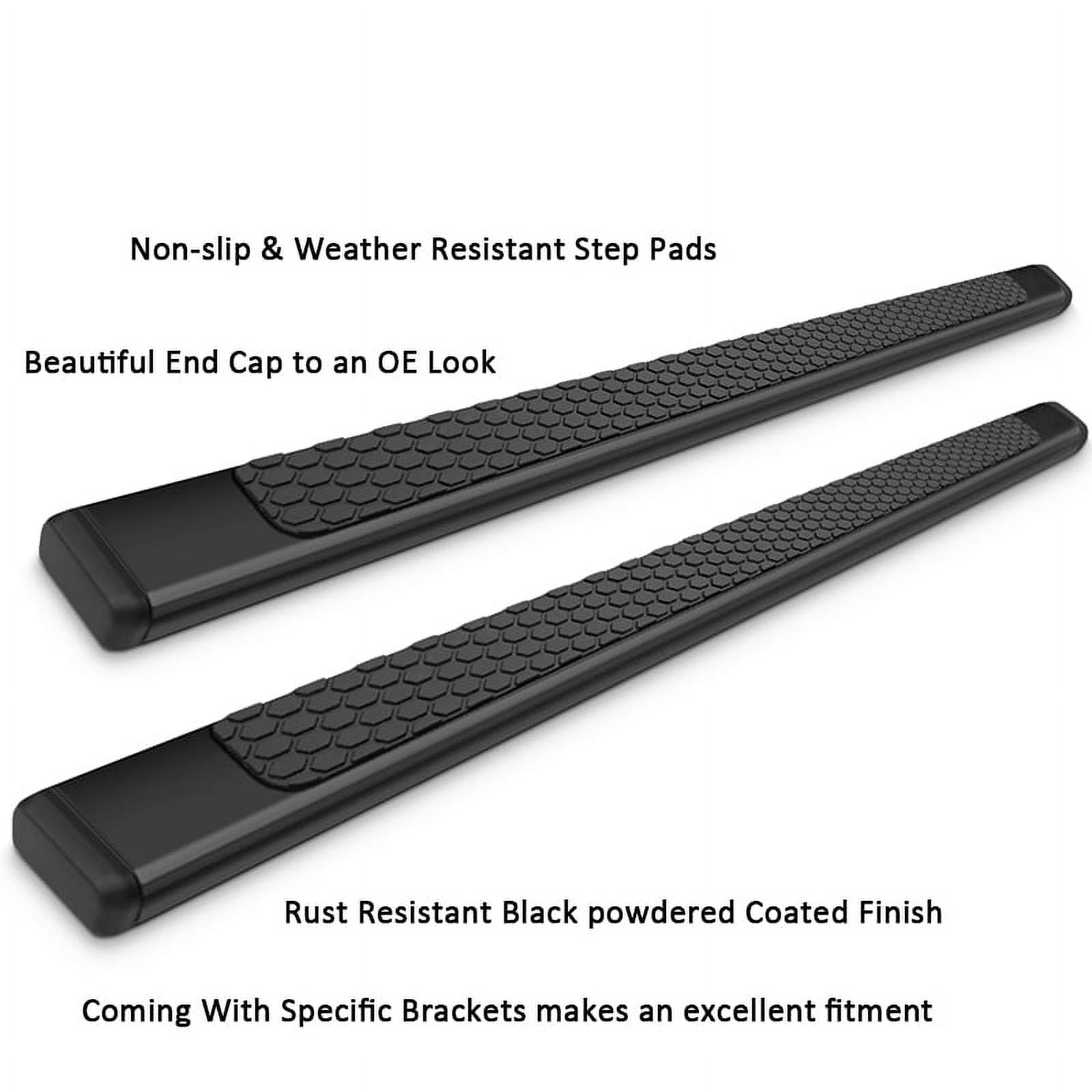 Ikon Motorsports Running Boards Compatible With 19-25 Ram 1500 Quad Cab OE Black Side Step Nerf Bars