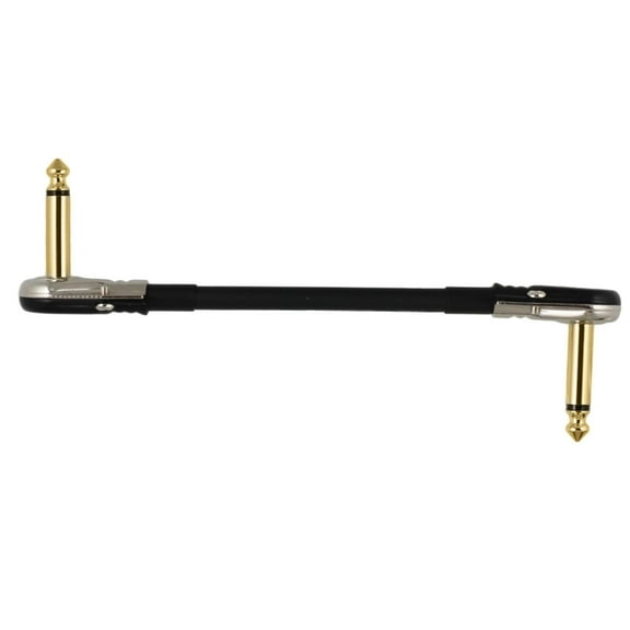 8" S-Shape Castline Gold Mogami 2524 Guitar Pedal Board Patch Cable TS Low Profile Pancake Connector