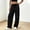 Black, variant on Athletic Pants For Womens Liweisiy Drawstring Elastic High Waist Loose Solid Color Trousers Casual Breathable Gym Workout Pants Black 3XL
