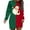 Red, variant on Christmas Long Hoodies for Women 2025 Long Sleeve Color Block Graphic Hooded Sweatshirt Hoodie Dress Pullover Tops