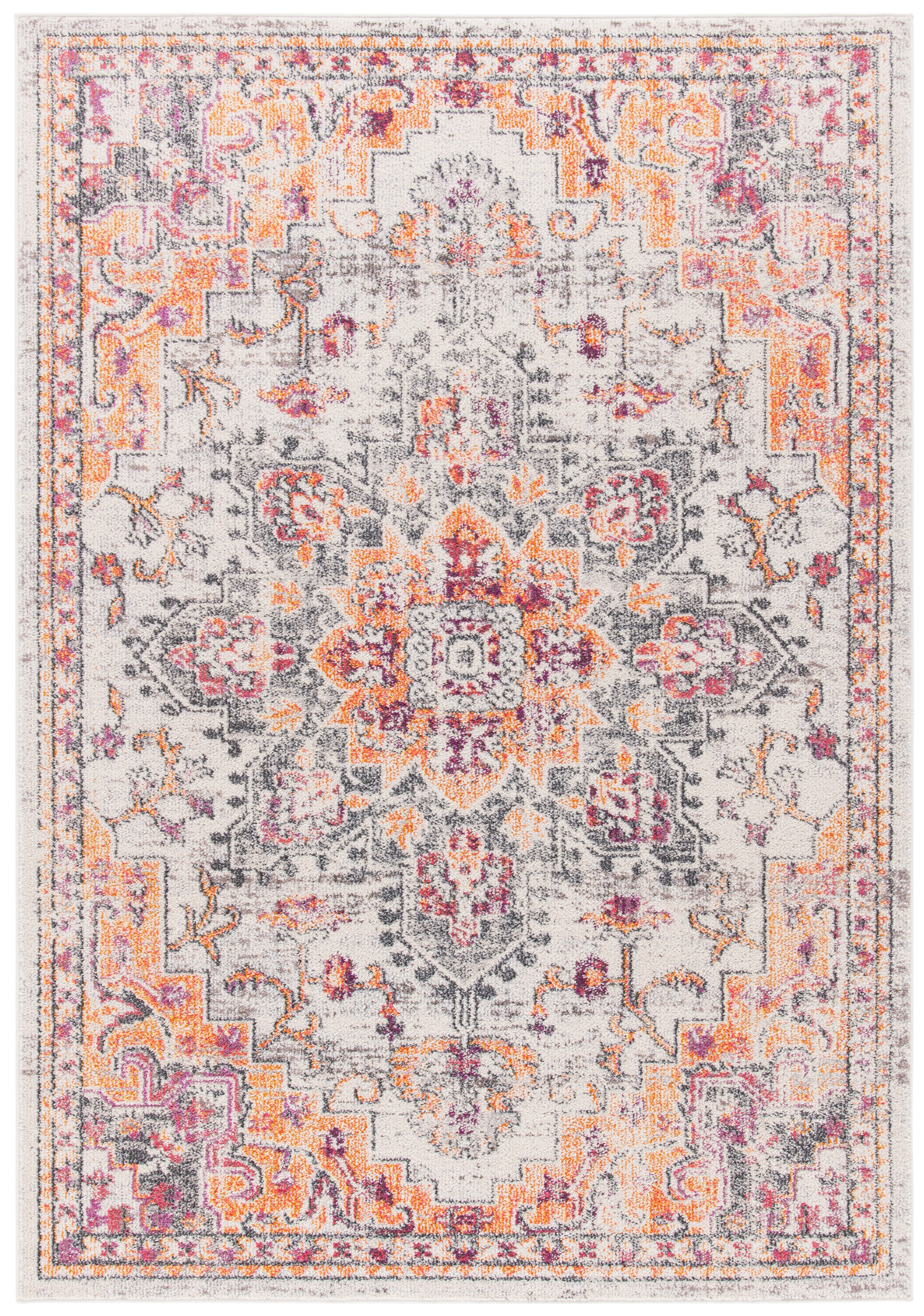 SAFAVIEH Madison Dalia Oriental Area Rug, Beige/Orange, 3' x 5'