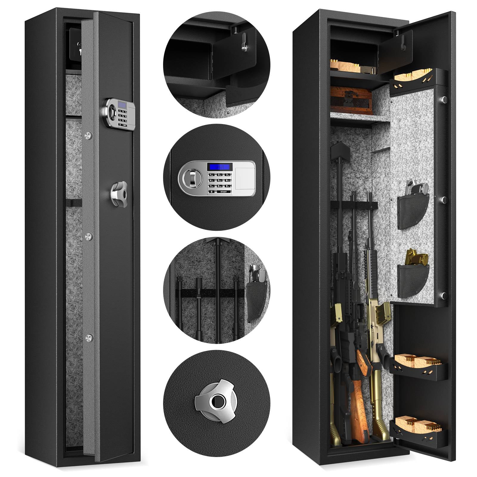 TTLIFE 56 Gun Rifle Safe, Gun Safes for Home Rifle Quick Access Gun with Adjustable