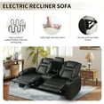 thumbnail image 2 of Bonzy Home Electric Power Recliner Sofa Set Theater Seating with Console Living Room Furniture Set, Cup Holders, Hidden Arm Storage, USB Ports, 2 of 7