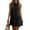Black, variant on Women's Sleeveless Linen Blend Shift Dress, Crew Neck Casual Mini Dress with Back Keyhole, Women's Green, Sizes S-2XL