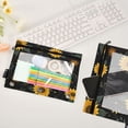thumbnail image 4 of 2 Pack Flip Folders with Clear PVC Window Binder Pouches 3-Ring Binder Organizer for Office & Home Yellow Sunflower Pattern, 4 of 6