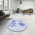 thumbnail image 3 of Ahgly Company Indoor Round Patterned Lavender Blue Area Rugs, 6' Round, 3 of 6