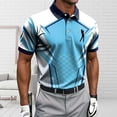 thumbnail image 4 of WQNVRNR Mens Short Sleeve Polo Shirt- Summer Daily Casual Stylish Fashion Print Golf Outfit Collared Shirts Light Blue Size 4XL, 4 of 5