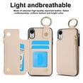 thumbnail image 2 of Allytechgroup iPhone XS Max Wallet Case, RFID Blocking Zipper Pocket Ring Holder Kickstand Bumper Shockproof Portable Durable Phone Case for Apple iPhone XS Max, White, 2 of 8