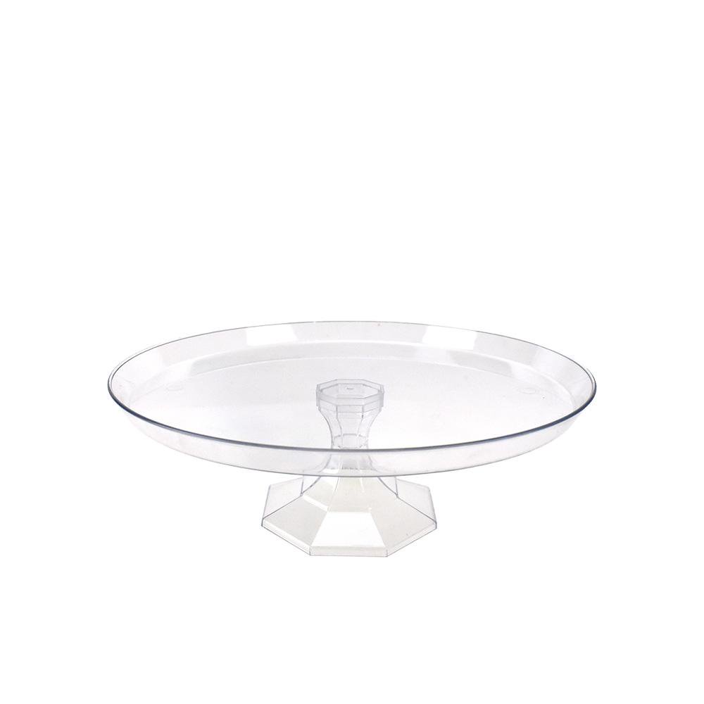 Plastic Round Cake Stand, Clear, 101/4Inch