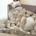 thumbnail image 6 of Sikiie Starfish and Sea Shells Ultra-Soft Micro flannel Blanket Luxury All Seasons Warm Blanket for Bedding Sofa and Travel (4 sizes)-80"x60", 6 of 7