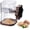 Brown, variant on Manual Nut Grinder: Portable Nut Chopper Manual Hand Crank, Food Chopper Nut Crusher for Almonds Hazelnuts Pecans Peanut Walnut Chocolate and More (Brown)