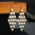 thumbnail image 2 of RSAMD Luxury White Multi-Layered Pearl Diamond Earrings Fashion Jewelry Gift for Women-C, 2 of 9