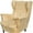 Beige, variant on Wing Chair Slipcovers, 2 Piece Stretch Wingback Chair Cover Soft Velvet Armchair Covers with Elastic Bottom for Living Room Bedroom