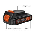 thumbnail image 3 of BLACK+DECKER 20V MAX* POWERCONNECT 1.5Ah Lithium Ion Battery (LBXR20), 3 of 9