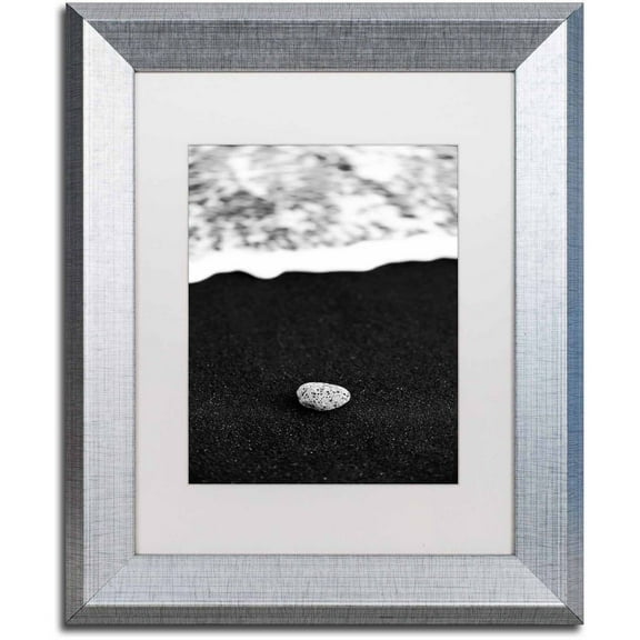 Trademark Fine Art 'Rocked by the Waves' Canvas Art by Philippe Sainte-Laudy, White Matte, Silver Frame