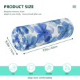 thumbnail image 3 of Cylindrical Pillow Decorative Neck Roll Pillow with Removable Washable Cover Roll Pillow for Knee Leg Neck Watercolor Blue Flowers, 3 of 7