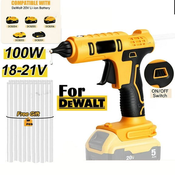 Cordless Electric Handheld Hot Glue Gun Repair DIY Tool Melt Welding for Dewalt