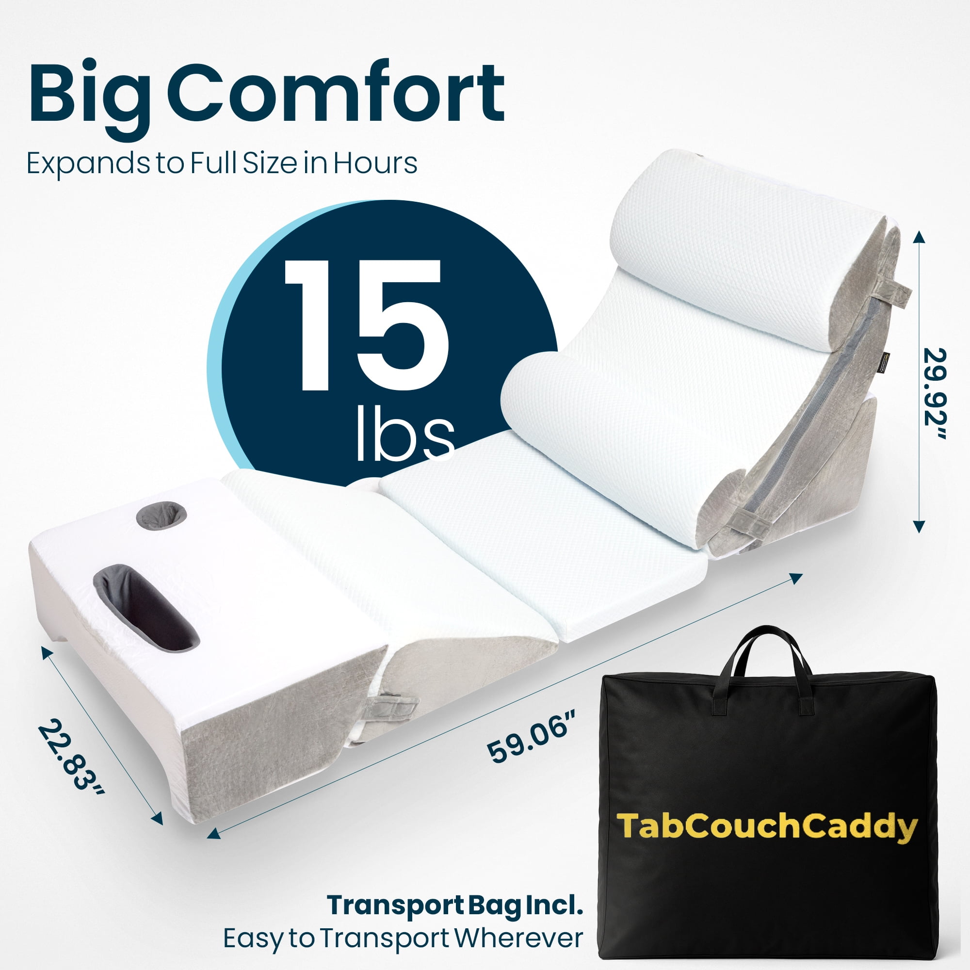 8 Piece Orthopedic Wedge Pillow Set – Adjustable Memory Foam for Sleeping, Post-Surgery Recovery, Back & Leg Pain Relief, Acid Reflux & GERD, Sit Up in Bed, Cup Holder & Tablet Slot