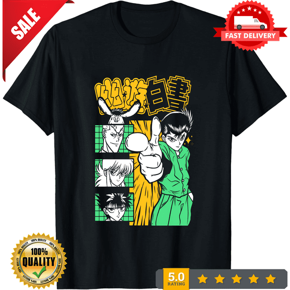 Yu yu hakusho tshirt,yusuke,hiel,kuwabara,2023 kurama anime tshirt Tee ALL SIZES, NEW TRENDING ITEM-TH70829
