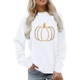 thumbnail image 2 of Halloween Thanksgiving Pumpkin Graphic Sweatshirts for Women Fall Winter Long Sleeve Crewneck Sweatshirt Pullover Tops, 2 of 5