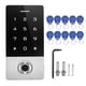 thumbnail image 1 of Lector de tarjetas de huellas dactilares de control de acceso de metal para cerradura de puerta con identificación de tarjeta con hebilla de 10 teclas, 1 of 5