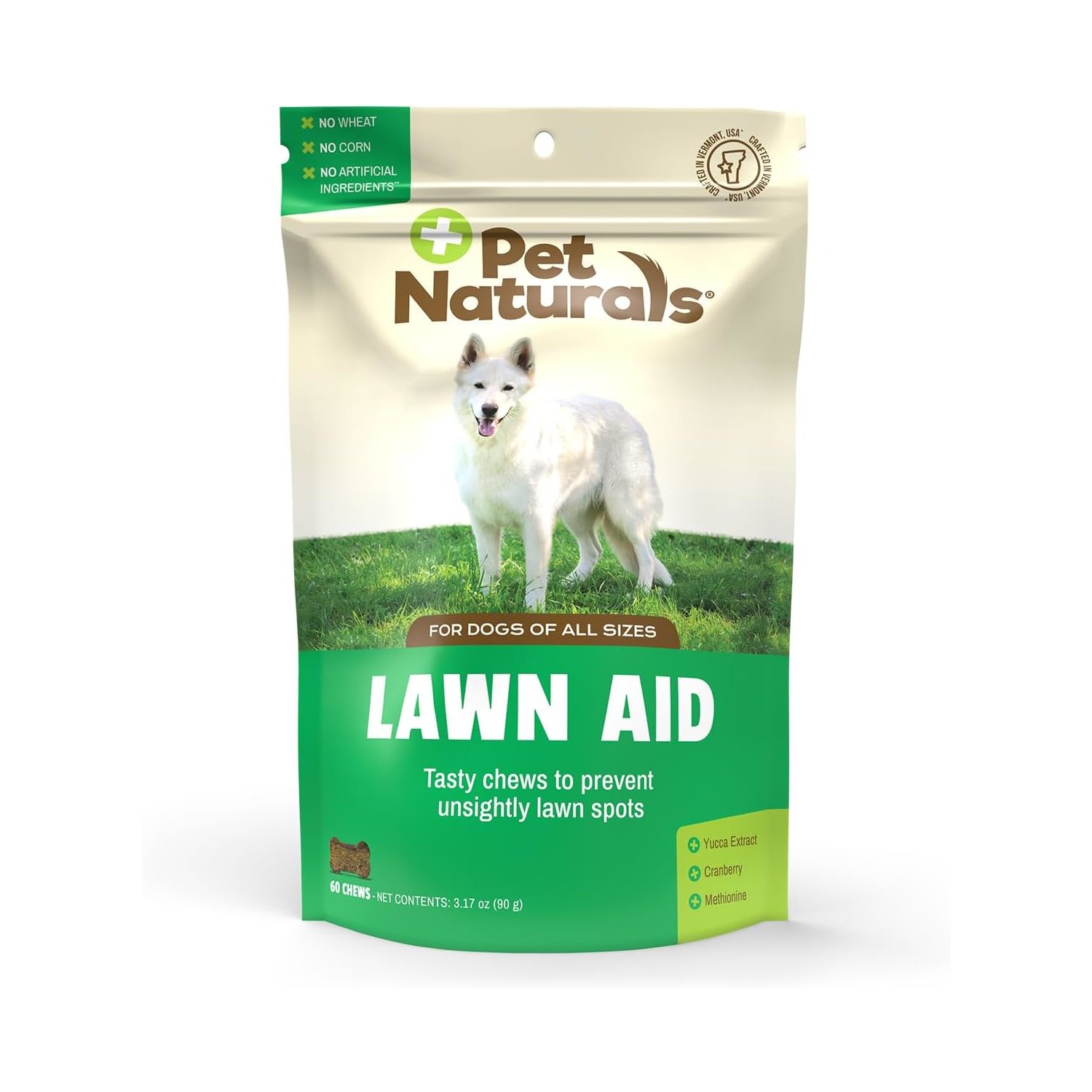 Pet Naturals Lawn Aid Chews for Dogs, Chicken, 60 Count