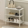 thumbnail image 4 of Pemberly Row Turn-N-Tube 26" 3-Tier Freestanding Shoe Rack Storage White, 4 of 6