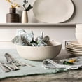 thumbnail image 6 of over&back 18x108 Woven Frayed Chambray Cotton Table Runner - Washable Table Runners for a Custom Home Decor Tablescape - Hand-Finished Frayed Edges - Coffee Table, Dinner Table, Living Room - Green, 6 of 9